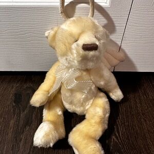 RBI angle teddy bear plush stuffed animal with wings cream colored
